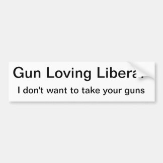 Pistool Toting Liberal houdt van Pistolen Bumpersticker