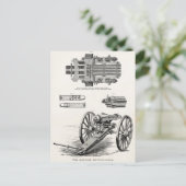 Pistool van 1800s - Sjabloon van Pistolen van gla Briefkaart (Staand voorkant)