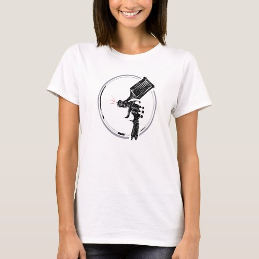 Pistool van verf - sproei auto auto ' s reparatie t-shirt (Voorkant)