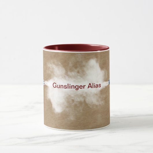 Pistool vecht in koffiehuis mok (Midden)