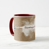 Pistool vecht in koffiehuis mok (Voorkant links)