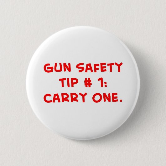 pistool veiligheidstip #1 ronde button 5,7 cm (Voorkant)