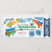 pistool verjaardagstaart kaart (Voorkant)