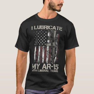 Pistool Vlag I smeert mijn Ar-15 met liberale tran T-shirt