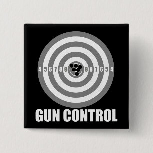 pistool voor bullseye vierkante button 5,1 cm