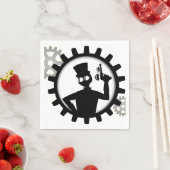 Pistool voor het vasthouden van Man van steampunk  Servetten (Insitu)