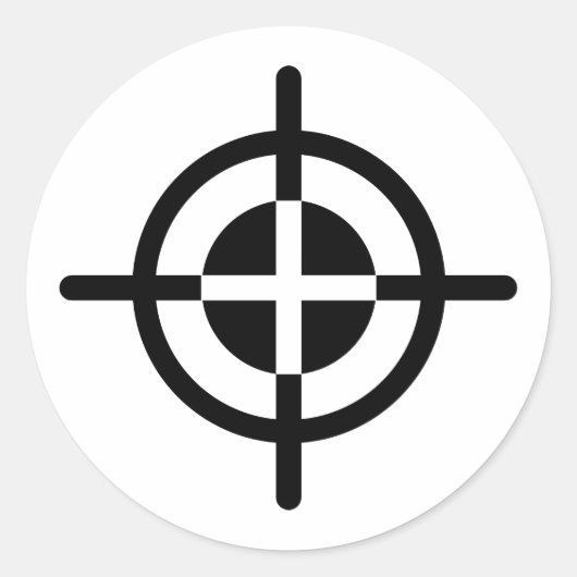 Pistool voor kruisstoelen ronde sticker (Voorkant)