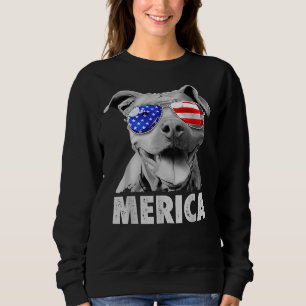 Pit Bull 4 juli Merica Mannen Amerikaanse vlag sun Trui