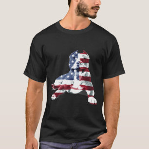 Pit Bull American Flag Usa Dog T-shirt