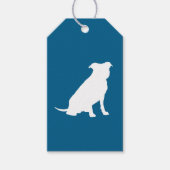 Pit Bull Baby shower Dog Pitbull Blue Boy Cadeaulabel (Voorkant)