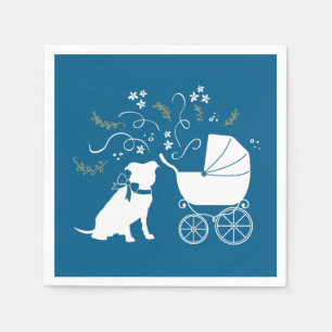 Pit Bull Baby shower Pitbull Dog Blue Boy Servet