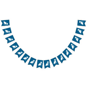 Pit Bull Baby shower Pitbull Dog Blue Boy Vlaggetjes