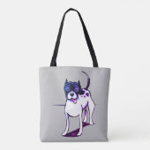 Pit Bull Black White APBT Draagtas (Achterkant)