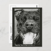 Pit Bull Briefkaart - "Happy Guy" (Voorkant / Achterkant)