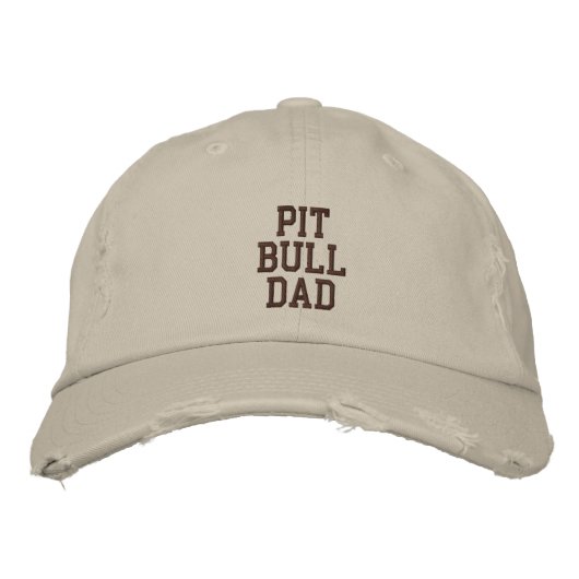 Pit Bull DAD Geborduurde Pet (Voorkant)