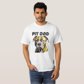 Pit Bull Dad | HONDENLIEFHEBBER T-shirt (Voorkant volledig)