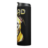 Pit Bull Dad | HONDENLIEFHEBBER Thermosbeker (Geroteerd rechts)