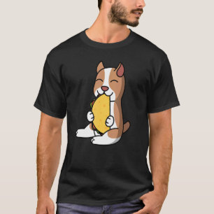 Pit Bull die een Taco Dog eet T-shirt