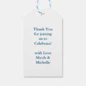 Pit Bull Dog Baby shower Blue Boy Pitbull Cadeaulabel (Achterkant)