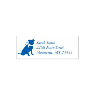 Pit Bull Dog Baby shower Blue Boy Pitbull Zelfinktende Stempel
