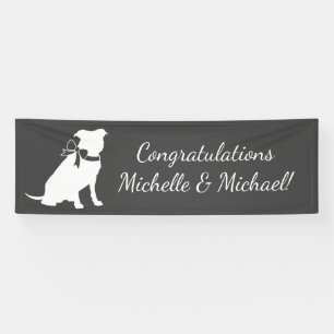 Pit Bull Dog Baby shower Genderneutraal Spandoek
