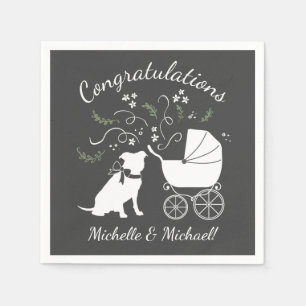 Pit Bull Dog Baby shower Geslacht Neutrale Pitbull Servet