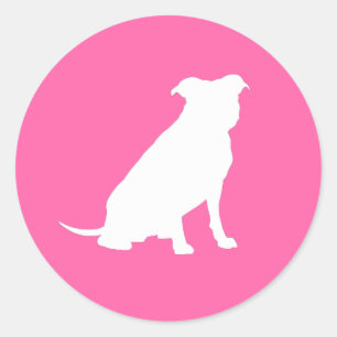 Pit Bull Dog Baby shower Puppy Pitbull Ronde Sticker