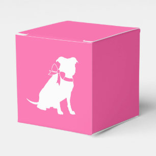 Pit Bull Dog Baby shower Roze Girl Pitbull Bedankdoosjes