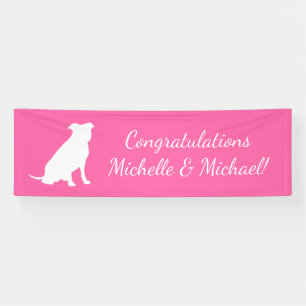 Pit Bull Dog Baby shower Roze Girl Pitbull Spandoek