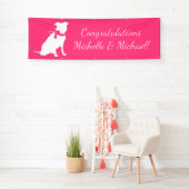 Pit Bull Dog Baby shower Roze Girl Pitbull Spandoek (Insitu)