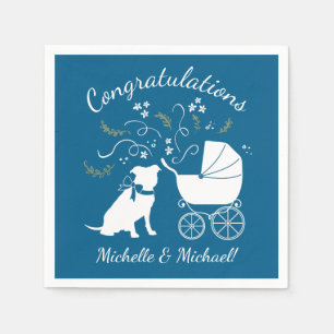 Pit Bull Dog-Baby shower Servet