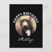 Pit Bull Dog Birthday Custom Photo Briefkaart (Voorkant)