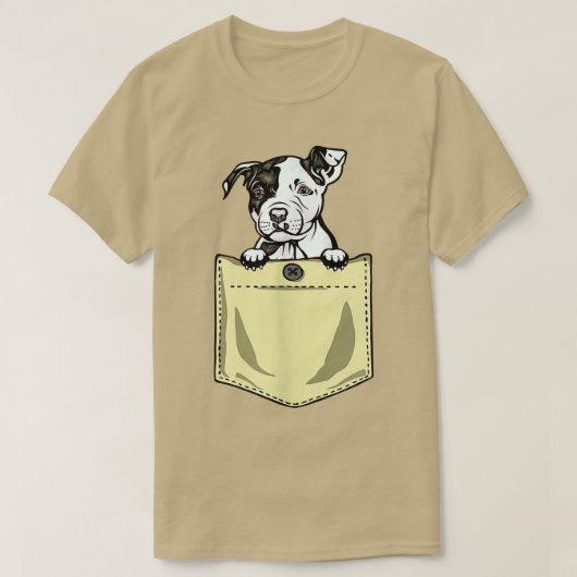 Pit Bull Dog Dans La Poche Puppy Pitbull T-Shirt (Design devant)
