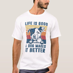 Pit Bull Dog Gifts Funny Pit Bull Dog Dad Mannen T-shirt