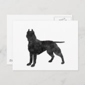 Pit Bull Dog Grunge Silhouette Briefkaart (Voorkant / Achterkant)