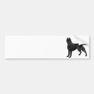 Pit Bull Dog Grunge Silhouette Bumpersticker