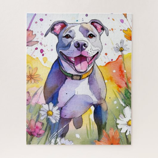 Pit Bull Dog Jigsaw Puzzel (Verticaal)