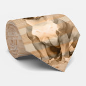 Pit Bull Dog Mannen Stropdas Wood Brown (Opgerold)