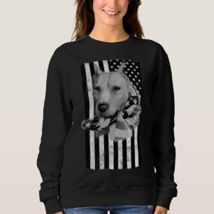 Pit Bull Dog op Amerikaanse vlag Trui