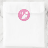 Pit Bull Dog Puppy Pitbull Classic Round Sticker (Tas)