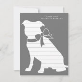 Pit Bull Dog Puppy Pitbull Dank je wel Bedankkaart (Voorkant)