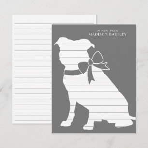 Pit Bull Dog Puppy Pitbull Dank je wel Bedankkaart