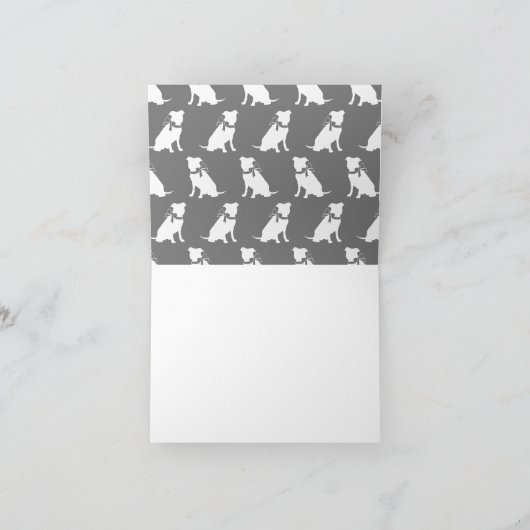 Pit Bull Dog Puppy Pitbull Note Card Notitiekaartje (Binnen)