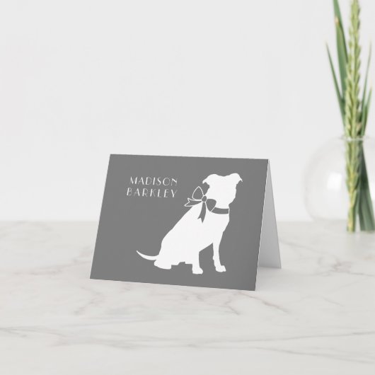 Pit Bull Dog Puppy Pitbull Note Card Notitiekaartje (Voorkant)