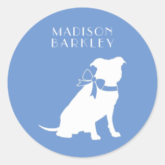 Pit Bull Dog Puppy Pitbull Ronde Sticker