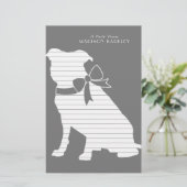 Pit Bull Dog Puppy Pitbull Stationery Briefpapier (Staand voorkant)