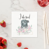 Pit Bull Dog Wedding Cocktail Napkins Servet (Insitu)