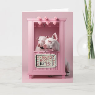 Pit Bull Dogs Kissing Booth Kaart
