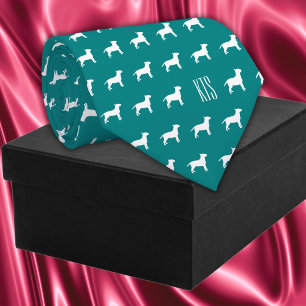 Pit Bull Dogs Patroon Monogrammed Dierenarts Stropdas