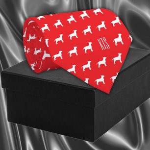 Pit Bull Dogs Patroon Monogrammed Dierenarts Stropdas